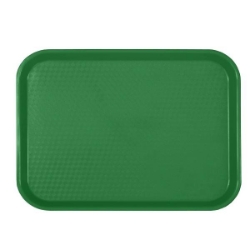 355mm X 450mm / 14? X 17 3/4?, Fast Food Tray, Rectangular, Plastic, Green 