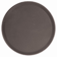 356mm / 14? Round Fiberglass Tray, Brown 