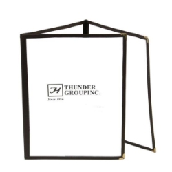 Triple Fold Menu Cover, 216mm x 279mm / 8 1/2? x 11? Black 