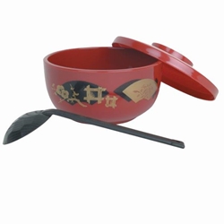 890ml / 30 oz, Japanese Noodle Bowl, Red 