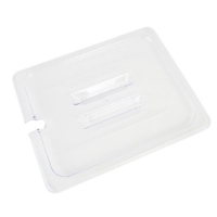GN 1/2, Notched Slotted Cover, Clear, for Polycarbonate Gastronorm Container 