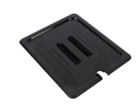 GN 1/2, Notched Slotted Cover, Black, for Polycarbonate Gastronorm Container 