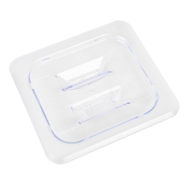 GN 1/6, Standard Solid Cover, Clear, for Polycarbonate Gastronorm Container 