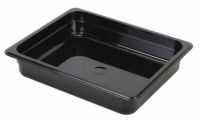 GN 1/2, 65mm Deep, 3.8Ltr Gastronorm Container, Polycarbonate, Black 