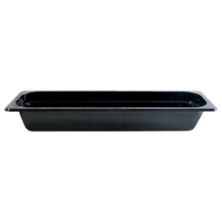 GN 2/4 65mm Deep Gastronorm Pan, Polycarbonate, Black 