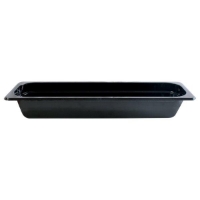 GN 2/4 65mm Deep Gastronorm Pan, Polycarbonate, Black 