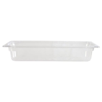 GN 2/4 100mm Deep Gastronorm Pan, Polycarbonate, Clear 