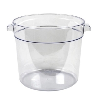 5.7Ltr / 6 qt Clear Round Food Storage Container, Polycarbonate  20cm diameter  