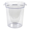 7.6Ltr / 8 qt Clear Round Food Storage Container, Polycarbonate  