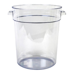 20.8Ltr / 22 qt Clear Round Food Storage Container, Polycarbonate  