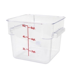 5.7Ltr / 6 qt (244mm x 225mm x 184mm) Square Food Storage Container, Polycarbonate 
