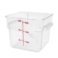 5.7Ltr / 6 qt (244mm x 225mm x 184mm) Square Food Storage Container, Polycarbonate 