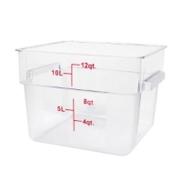 11.4Ltr / 12 qt (292mm x 279mm x 210mm) Square Food Storage Container, Polycarbonate 