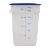 20.8Ltr / 22 qt (308mm x 283mm x 397mm) Square Food Storage Container, Polypropylene 