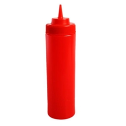 710ml / 24 oz Wide-Mouth Squeeze Bottle, Red (6pk) 