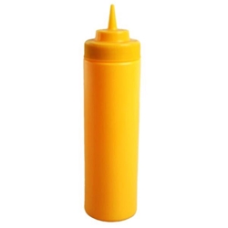 710ml / 24 oz Wide-Mouth Squeeze Bottle, Yellow (6pk) 