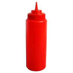945ml / 32 oz Wide-Mouth Squeeze Bottle, Red (6pk) 