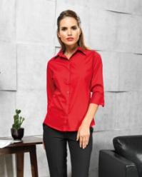 Women's 3 quarter sleeve poplin blouse 