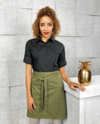Women's roll sleeve poplin blouse 