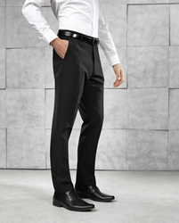 Slim fit polyester trousers 