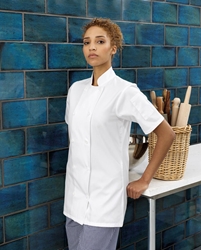 Womens short sleeve chefs jacket 