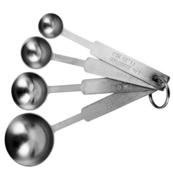 Stainless Steel Heavy Measuring Spoon Set (1/4, 1/2, 1 tsp, 1 tbsp) 