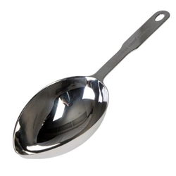 1 cup (240 ml) Heavy Duty Oval Measuring Scoop, 280mm / 11? Length, Stainless Steel 
