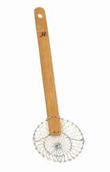100mm / 4? Galvanized Bamboo Handled Skimmer, Coarse Mesh 