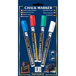 Chalkmarkers 4 Colour Pack (R,G,W,BL) Small (Each) Chalkmarkers, 4, Colour, Pack, R,G,W,BL, Small, Nevilles