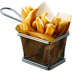 Serving Fry Basket Rectangular 10 X 8 X 7.5cm (Each) Serving, Fry, Basket, Rectangular, 10, 8, 7.5cm, Nevilles