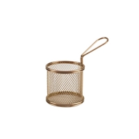 Copper Serving Fry Basket Round 9.3 x 9cm (Each) Copper, Serving, Fry, Basket, Round, 9.3, 9cm, Nevilles