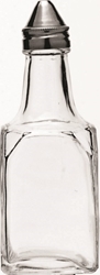 Square Vinegar Bottle, Stainless Steel Top (48 Pack) 