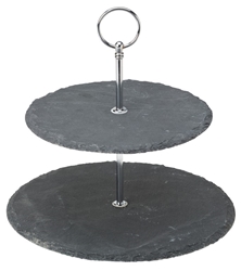 2 Tier Slate Platter 10, 8” / 25.5, 20cm (each) 