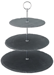 3 Tier Slate Platter 12, 10, 8” / 30, 25, 20cm (each) 