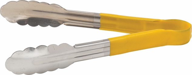 Stainless Steel Serving Tongs 9.5” / 24cm Yellow (each) 