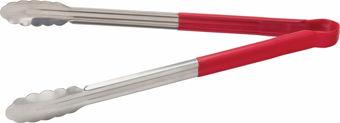 Stainless Steel Serving Tongs 16” / 40cm Red (each) 