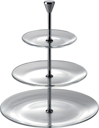 Full Moon 3 Tiered Glass Plate 6”, 8.25” & 11” / 15, 21, 28cm (each) 