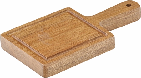 Chicago Handled Acacia Mini Board 3.25 x 2.75” / 8 x 7cm (12 Pack) 
