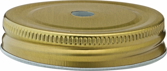 Gold Lid 2.75? / 7cm - with Straw Hole (24 Pack) 