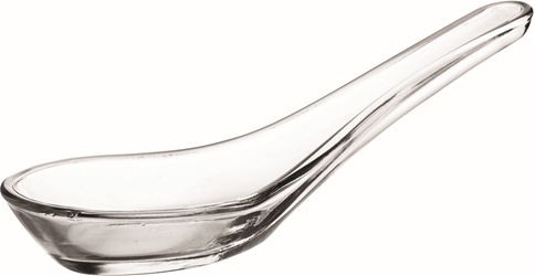 Glass Chinese Spoon 5.25? / 13cm (12 Pack) 