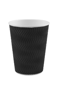 12oz Black S Ripple Cup 