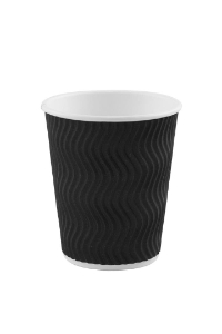 8oz Black S Ripple Cup 