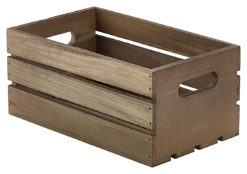 Wooden Crate Dark Rustic Finish 27 x 16 x 12cm (Each) Wooden, Crate, Dark, Rustic, Finish, 27, 16, 12cm, Nevilles