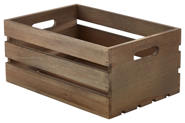Wooden Crate Dark Rustic Finish 34X23X15cm (Each) Wooden, Crate, Dark, Rustic, Finish, 34X23X15cm, Nevilles