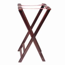 Double Bar Wood Tray Stand (Mahogany) 