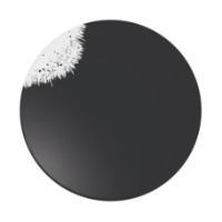 Holi Black Plate  (24 Pack) Holi, Black, Plate, 