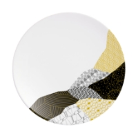 Fragment Gold Dinner Plate  (24 Pack) Fragment, Gold, Dinner, Plate, 