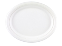 10” x 12” Bagasse Oval Plates (4 x 125 Pack) 