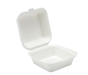 6” Bagasse Burger  Box (4 x 125 Pack) 