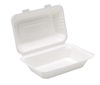 9” x 6” Bagasse Lunch Box (2 x 125 Pack) 